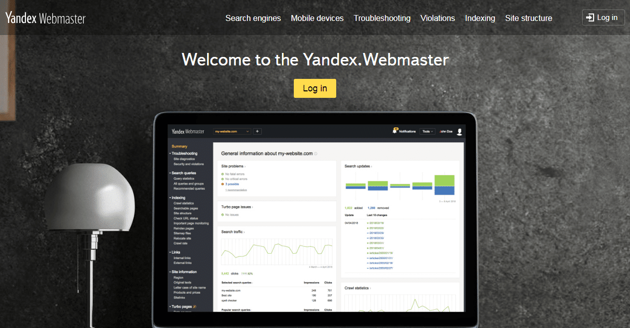 Yandex Webmaster » Start Adding Your Website To Yandex